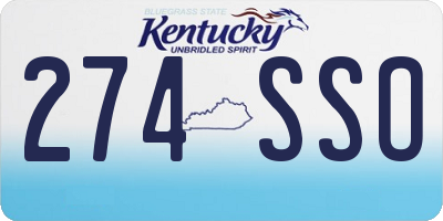 KY license plate 274SSO