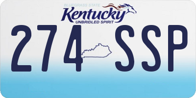 KY license plate 274SSP