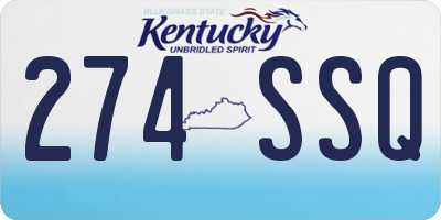 KY license plate 274SSQ