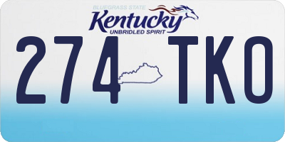 KY license plate 274TKO