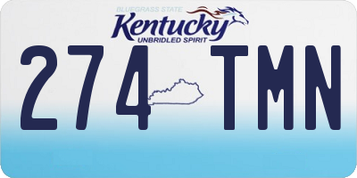 KY license plate 274TMN