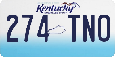 KY license plate 274TNO