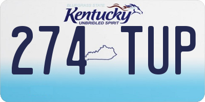 KY license plate 274TUP