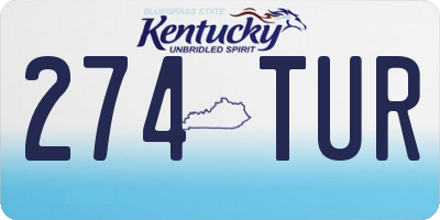 KY license plate 274TUR