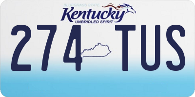 KY license plate 274TUS