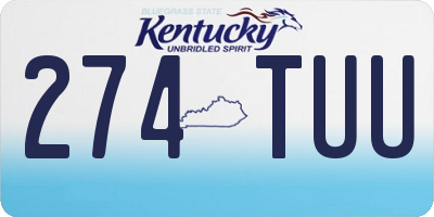 KY license plate 274TUU