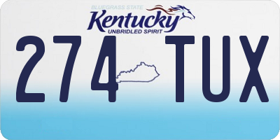 KY license plate 274TUX