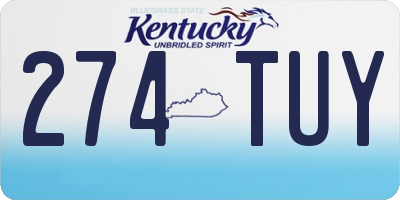 KY license plate 274TUY
