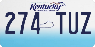 KY license plate 274TUZ
