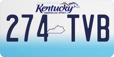 KY license plate 274TVB