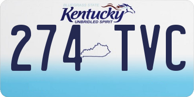KY license plate 274TVC