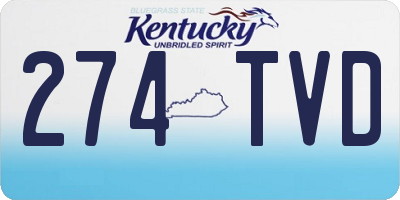 KY license plate 274TVD