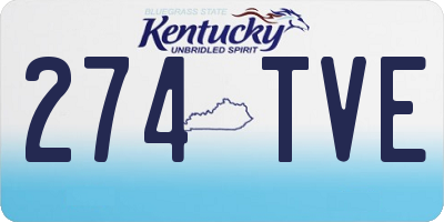 KY license plate 274TVE