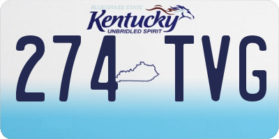 KY license plate 274TVG