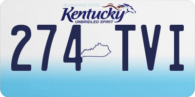 KY license plate 274TVI