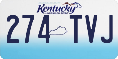 KY license plate 274TVJ