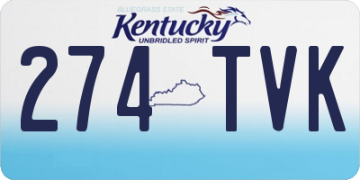 KY license plate 274TVK