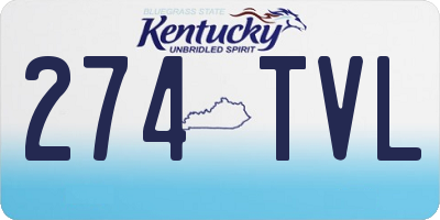 KY license plate 274TVL