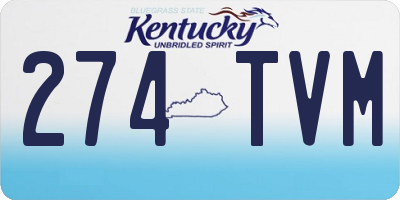 KY license plate 274TVM