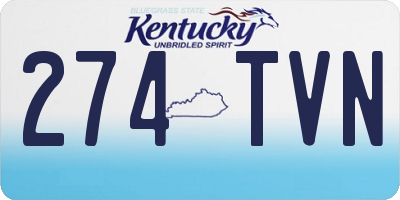 KY license plate 274TVN