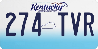 KY license plate 274TVR