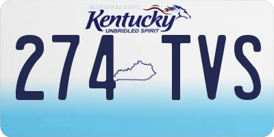 KY license plate 274TVS