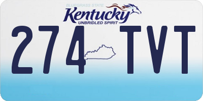 KY license plate 274TVT