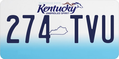 KY license plate 274TVU