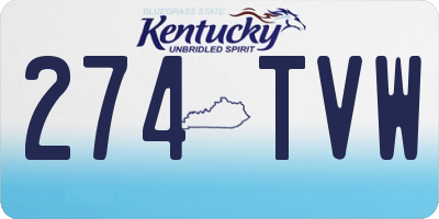 KY license plate 274TVW