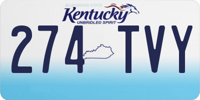 KY license plate 274TVY