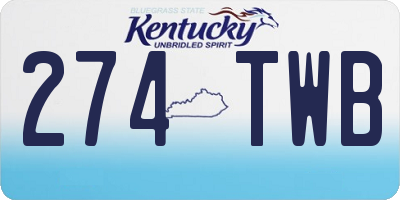 KY license plate 274TWB