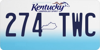 KY license plate 274TWC