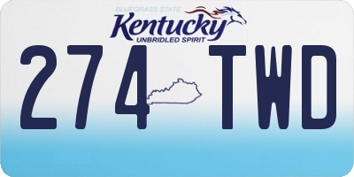 KY license plate 274TWD