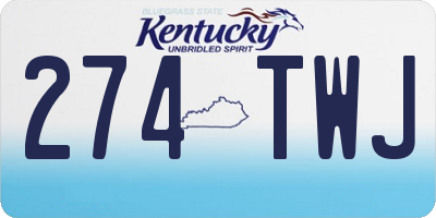 KY license plate 274TWJ