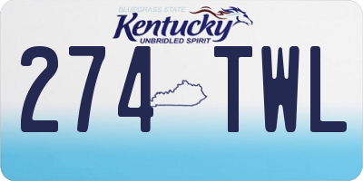 KY license plate 274TWL
