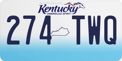KY license plate 274TWQ