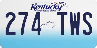 KY license plate 274TWS