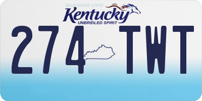 KY license plate 274TWT