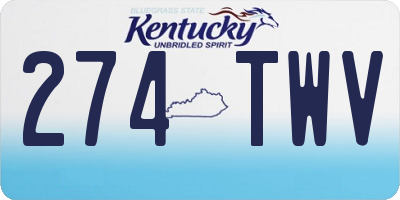 KY license plate 274TWV