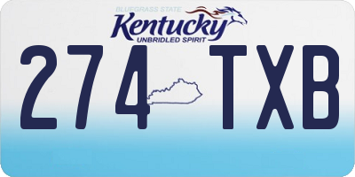 KY license plate 274TXB