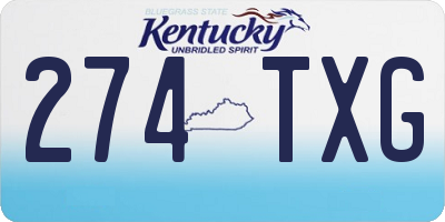 KY license plate 274TXG
