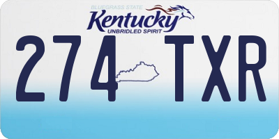 KY license plate 274TXR
