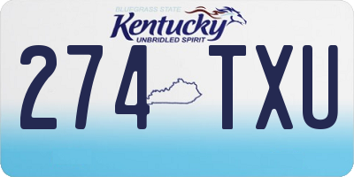 KY license plate 274TXU