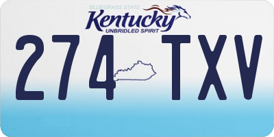 KY license plate 274TXV