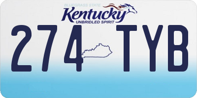 KY license plate 274TYB