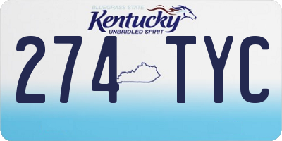 KY license plate 274TYC