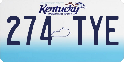 KY license plate 274TYE