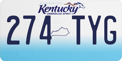 KY license plate 274TYG