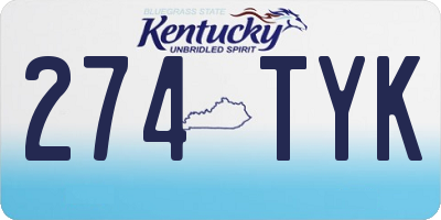 KY license plate 274TYK