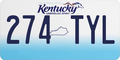 KY license plate 274TYL